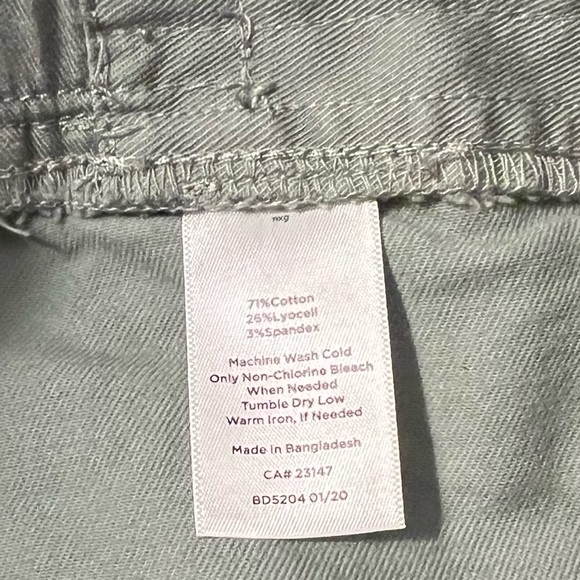 Talbots Drawstring Elastic Waist Cuffed Pants Army Green Women's Sz 8 - Picture 4 of 4